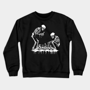 skeletons play chess Crewneck Sweatshirt